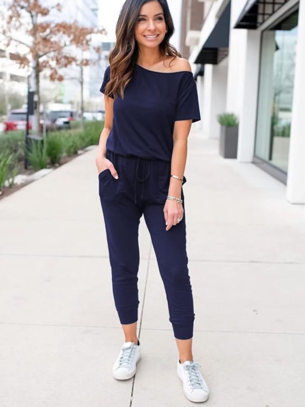 NWT PrettyGarden Women’s Off The Shoulder Jumpsuit Romper Size Large